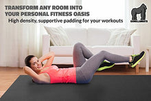 Load image into Gallery viewer, Premium Extra Large Exercise Mat - 9&#39; x 6&#39; x 1/4&quot; Ultra Durable, Non-Slip, Workout Mats for Home Gym Flooring - Plyo, MMA, Cardio Mat - Use with or Without Shoes (108&quot; Long x 72&quot; Wide x 6mm Thick)
