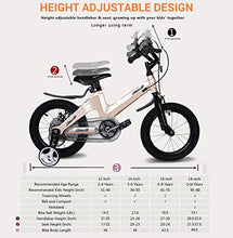 Load image into Gallery viewer, NiceC BMX Kids Bike with Dual Disc Brake for Boy and Girl 12-14-16-18 inch Trainin sg Wheels (14" Champagne)
