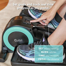 Load image into Gallery viewer, Cubii JR1 Seated Under Desk Elliptical Machine for Home Workout, Mini Elliptical, Desk Bike Pedal Exerciser, Whisper Quiet, Under Desk Pedal Exerciser w/Adjustable Resistance &amp; LCD Display - Aqua
