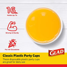 Load image into Gallery viewer, Glad Everyday Disposable Plastic Cups for Everyday Use | Red Plastic Cups Strong and Sturdy Red Plastic Party Cups for All Occasions, 16 Oz Cups (100 Count)
