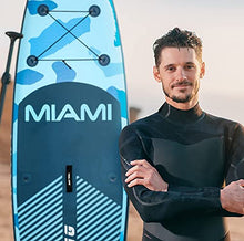Load image into Gallery viewer, Tidal King Miami 10&#39; 6&quot; Stand Up Paddle Board ISUP - with Adjustable Paddle, Top Accessories - Pump, Leash &amp; Backpack - Standard SUP or Kayak Kit Options (SUP/Kayak)
