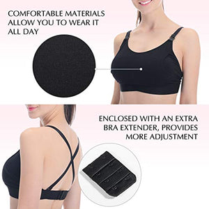 Hands Free Pumping Bra, Momcozy Adjustable Breast-Pumps Holding and Nursing Bra, Suitable for Breastfeeding-Pumps by Lansinoh, Philips Avent, Spectra, Evenflo and More(Black, XX-Large)