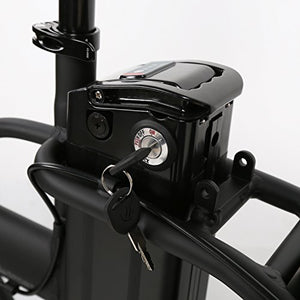 20" 500W 36V 12Ah Fat Tire Folding Electric Bike W/Gifts Rear Rack Removable Lithium Battery Beach Snow Bicycle Moped Electric Mountain Bike Powerful Motor Aluminum Frame Black and Blue