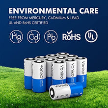 Load image into Gallery viewer, VONIKO CR123A Lithium Batteries (6-Pack) – Photo Lithium Battery –3 Volt 123 Battery Lithium 10 Years Shelf Life – UL&amp;RoHS Certified for Security and Medical Equipment
