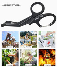 Load image into Gallery viewer, 2 Pack Medical Scissors with Carabiner-7.5&quot; Bandage Shears, Premium Quality Fluoride-Coated with Non-Stick Blades Stainless Steel EMT Scissors
