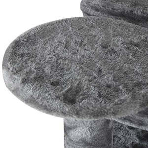 Nova Microdermabrasion 53 Inches Multi-Level Cat Tree Stand House Furniture Kittens Activity Tower with Scratching Posts Kitty Pet Play House (Grey)
