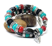 Load image into Gallery viewer, Southwest Bangle Bracelet Turquoise Jewelry Red and Blue
