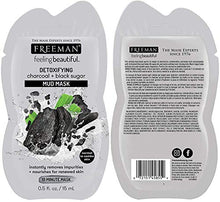 Load image into Gallery viewer, Freeman Facial Mask Variety Pack: Oil Absorbing and Anti Stress Clay, Detoxifying Charcoal Mud, Clearing Peel Off, Hydrating Gel Cream Beauty Face Masks, 0.15 Fl Oz (Pack of 6)

