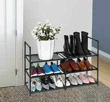 Load image into Gallery viewer, fiducial home 3 Tiers Shoe Rack 12-15 Pairs Sturdy Shoe Shelf
