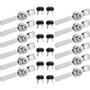 12Pack Sliding Glass Door Ratchet Lock, Display Case Lock, Glass Case Lock, Glass Display Lock, Glass Showcase Window Key Lock, Lock for Display Case with 24 Keys (Keyed Alike)