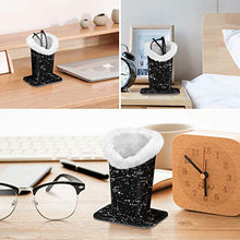 Load image into Gallery viewer, Fintie Plush Lined Eyeglasses Holder with Magnetic Base- PU Leather Glasses Stand Case (ZA-Constellation)
