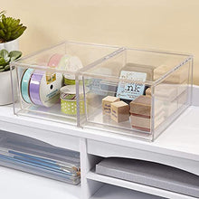 Load image into Gallery viewer, STORi Audrey Stackable Cosmetic Organizer Drawers 4-1/2&quot; Tall | set of 2 Clear
