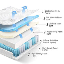 Load image into Gallery viewer, Queen Mattress, Avenco Hybrid Mattress Queen Size, 12 Inch Queen Mattress in a Box, Innerspring and Memory Foam Mattress, Medium Firm, Supportive, Pressure Relief, CertiPUR-US, 10 Years Support
