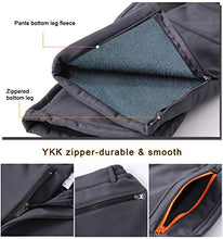 Load image into Gallery viewer, Gash Hao Mens Snow Ski Waterproof Softshell Snowboard Pants Outdoor Hiking Fleece Lined Zipper Bottom Leg (180Grey, 32W x 32L)

