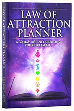 Load image into Gallery viewer, Law of Attraction Daily Planner - Deluxe Day Calendar and Gratitude Journal to Increase Productivity, Happiness &amp; Time Management - Non Dated, A5 Purple Hardcover + Bonus Stickers
