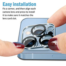 Load image into Gallery viewer, [3 Pack] QHOHQ Tempered Glass Camera Lens Protector for iPhone 13 Pro Max 6.7" ＆ iPhone 13 Pro 6.1", 9H Hardness, Ultra HD Clear, Anti-Scratch,Easy Install, Case Friendly [Does not Affect Night Shots]
