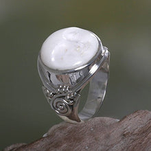 Load image into Gallery viewer, NOVICA .925 Sterling Silver Handcrafted Cocktail Ring &#39;Face of the Moon&#39;
