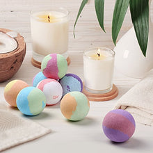Load image into Gallery viewer, Aprilis Bath Bombs Gift Set, Organic &amp; Natural Essential Oil Bath Bombs for Dry Skin Moisturizing, Handmade Fizzy Spa Bath Set, Perfect Christmas/Birthday Gift for Women and Kids, Pack of 8
