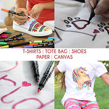 Load image into Gallery viewer, 20 Fabric Markers Pens Set - Non Toxic, Indelible and Permanent Fabric Paint Fine Point Textile Marker Pen - Pens Fine Point Tip
