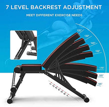 Load image into Gallery viewer, Yoleo Adjustable Weight Bench - Utility Weight Benches for Full Body Workout, Foldable Flat/Incline/Decline FID Bench Press for Home Gym
