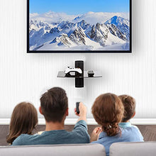 Load image into Gallery viewer, WALI Floating Entertainment Center Shelves, Holds Up to 17.6lbs, TV Shelf with Strengthened Tempered Glasses for DVD Players, Cable Boxes, Games Consoles, TV Accessories (CS201B), 1 Shelf, Black
