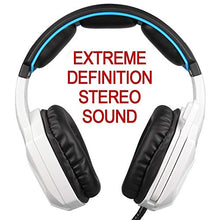 Load image into Gallery viewer, Xbox One PS4 Headset,Sades SA920 3.5mm Wired Over Ear Stereo Gaming Headphones with Microphone for PC iOS Computer Gamers Smart Phones Mobiles(White Black)
