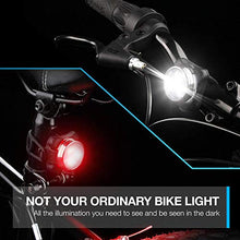 Load image into Gallery viewer, Vont &#39;Pyro&#39; Bike Light Set, USB Rechargeable, Super Bright Bicycle Light, Bike Lights Front and Back, Bike Headlight, 2X Longer Battery Life, Waterproof, 4 Modes (2 Cables, 4 Straps)
