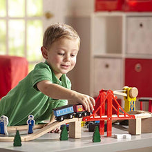 Load image into Gallery viewer, Melissa &amp; Doug Wooden Railway Set, 130 Pieces (E-Commerce Packaging, Great Gift for Girls and Boys - Best for 3, 4, 5 Year Olds and Up)
