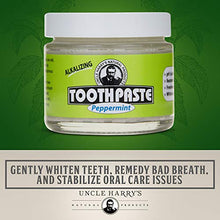 Load image into Gallery viewer, Uncle Harry&#39;s Peppermint Remineralizing Toothpaste | Natural Whitening Toothpaste Freshens Breath &amp; Promotes Enamel | Vegan Fluoride Free Toothpaste (4 Pack)

