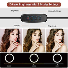Load image into Gallery viewer, UBeesize 12’’ led Ring Light with Tripod Stand and Phone Holder, Selfie Ring Light for Video conferencing, Compatible with iPhone&amp;Android Phones&amp;Cameras
