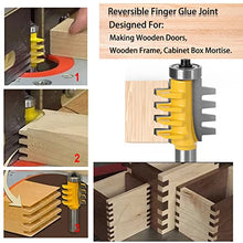 Load image into Gallery viewer, Tongue and Groove Router Bit with Finger Joint Router Bit, 3PCS Shank Carbide Tool Set (1/4inch Shank)
