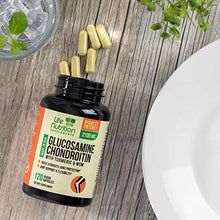 Load image into Gallery viewer, Glucosamine with Chondroitin Turmeric MSM, Triple Strength 2100mg, for Hip, Knee, Joint &amp; Back Comfort - Made in USA - Joint Supplement with Boswellia &amp; Bromelain. Non GMO - 120 Capsules
