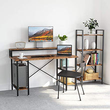 Load image into Gallery viewer, IRONCK Industrial Computer Desk 55&quot;, Office Desk with Printer Monitor Shelf Storage Shelf CPU Stand, Studying Writing Table for Home Office
