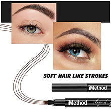 Load image into Gallery viewer, iMethod Eyebrow Pen Black / Brown &amp; Eyebrow Gel Clear
