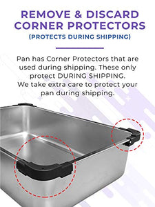 iPrimio Enclosed Sides Stainless Steel Cat XL Litter Box Keep Litter in The Pan - Never Absorbs Odor, Stains, or Rusts - No Residue Build Up - Easy Cleaning Litterbox Designed by Cat Owners
