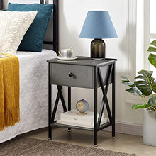 Load image into Gallery viewer, VECELO Nightstands, Grey End Side Table Modern Night Stand Set of 2 with Drawer &amp;Storage Shelf for Bedroom Living Room Office Lounge, 2, Hpry
