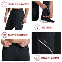 Load image into Gallery viewer, BALEAF Men's Thermal Windproof Cycling Pants Fleece Mountain Bike Pants Winter Cold Weather Running Gear Black L
