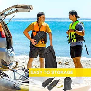 The Soft Roof Rack Pads for Kayak/Sup/Paddleboard/Canoe/Snowboard/Windsurfing, Universal Surfboard Racks for Car Include Tie-Down Straps, Block Surf Racks Suit Cars, SUV, Trucks