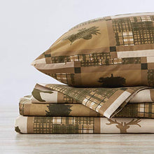 Load image into Gallery viewer, Great Bay Home 4-Piece Lodge Printed Ultra-Soft Microfiber Sheet Set. Beautiful Patterns Drawn from Nature, Comfortable, All-Season Bed Sheets. (Queen, Stonehurst)
