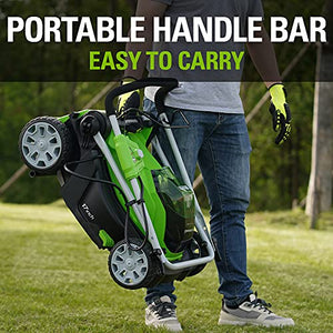 Greenworks 40V 17" (2-In-1) Push Lawn Mower, 4.0Ah Battery and Charger Included