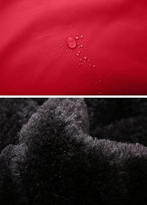 AbelWay Women's Outdoor Mountain Waterproof Windproof Fleece Ski Hooded Jacket Rain Coat(Black,S)