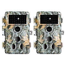 Load image into Gallery viewer, 2-Pack Game Trail Deer Cameras No Glow 90ft Night Vision 24MP Picture 1296P H.264 MP4 Video Motion Activated Waterproof 0.1S Trigger Speed Photo &amp; Video Model for Hunting Wildlife or Home Surveillance
