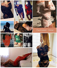 Load image into Gallery viewer, LINGERLOVE Womens Plus Size Sexy Lingerie Chemise Floral Lace Babydoll See Through Bodysuit Lingerie (Red, 1XL-2XL)
