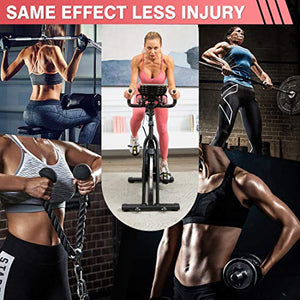 LABODI Exercise Bike, Indoor Cycling Bike Stationary, Spin Bike for Home Cardio Gym, Silent Belt Drive Workout Bike with 35 LBS Flywheel, Thickened Frame Upgraded Version(Black)