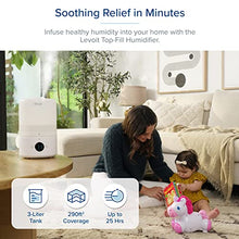 Load image into Gallery viewer, LEVOIT Humidifiers for Bedroom, Cool Mist Top Fill for Baby Nursery Kids and Plants with Essential Oils, Ultrasonic, Super Quiet, Easy Clean, BPA Free, 3L, White

