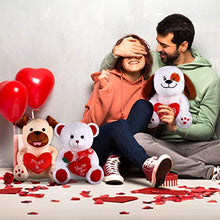 Load image into Gallery viewer, Plush Stuffed Animals 10 Inch Cute Plush Animals Holding Red Heart Soft Plush Toy for Valentine&#39;s Day, Wedding, Anniversary, Mother&#39;s Day, Birthday Present (Teddy Bear)
