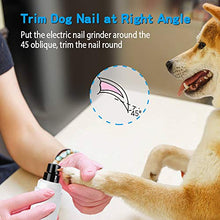 Load image into Gallery viewer, Casfuy Dog Nail Grinder Upgraded - Professional 2-Speed Electric Rechargeable Pet Nail Trimmer Painless Paws Grooming &amp; Smoothing for Small Medium Large Dogs &amp; Cats (White)
