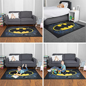 Franco Kids Room Non Slip Area Rug, 69 in x 52 in, Batman