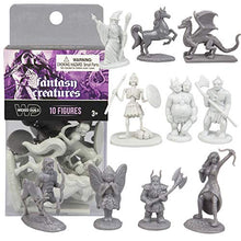 Load image into Gallery viewer, SCS Direct 10 pcs Fantasy Creatures Action Figure Playset - Monster Battle Toy Collection (Includes Dragons, Wizards, Orcs, and More) - Perfect for Roleplaying and D&amp;D Gaming
