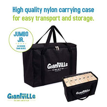 Load image into Gallery viewer, Giant Tumbling Timber Toy - Jumbo JR. Wooden Blocks Floor Game for Kids and Adults, 56 Pieces, Premium Pine Wood, Carry Bag - Grows from 2-feet to Over 4-feet While Playing, Life Size Yard Tower Game
